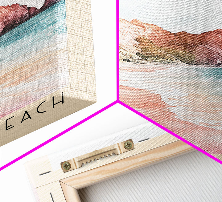 Hot Water Beach, New Zealand Watercolor Print, Vacation Gift, New Zealand Wall Art, Beach Painting, Beach Decor, Beach Or Lakehouse Art