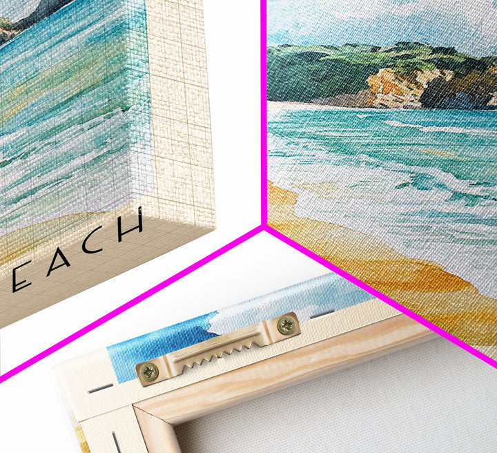 Hot Water Beach, New Zealand Watercolor Beach Print, Vacation Gift, New Zealand Wall Art, Beach Painting, Beach Decor, Beach Painting
