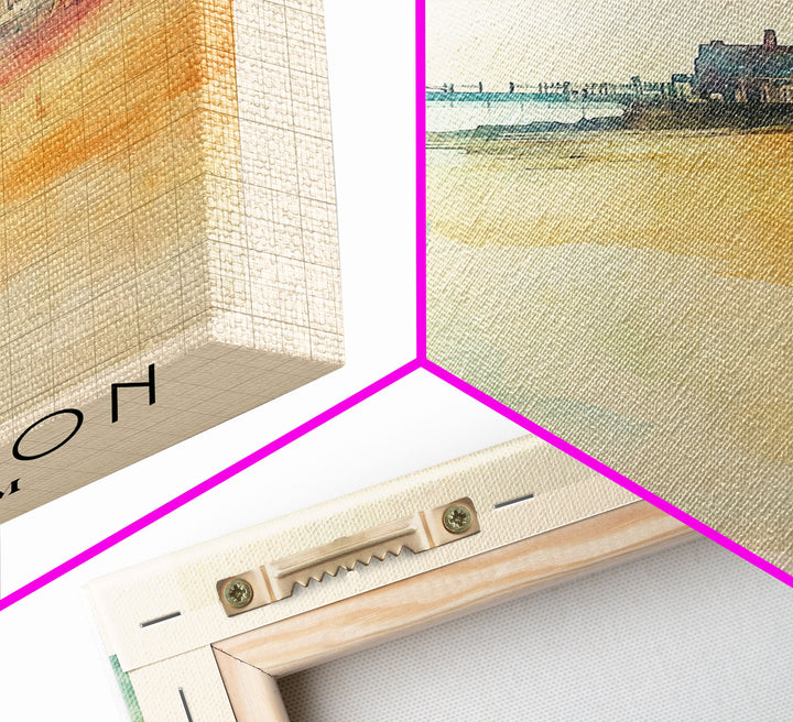 Hunstanton, United Kingdom Watercolor Print, Vacation Gift, United Kingdom Wall Art, Beach Painting, Beach Decor, Beach Or Lakehouse Art