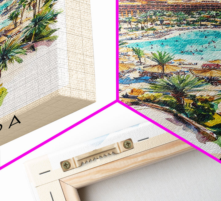Hurghada, Egypt Watercolor Beach Print, Vacation Gift, Egypt Wall Art, Beach Painting, Beach Decor, Beach Painting