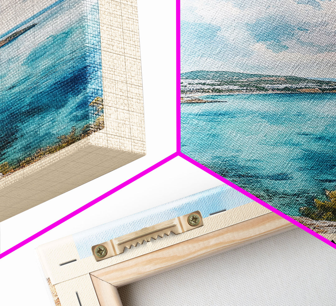 Ibiza, Spain Watercolor Print, Vacation Gift, Spain Wall Art, Beach Painting, Beach Decor, Beach Or Lakehouse Art
