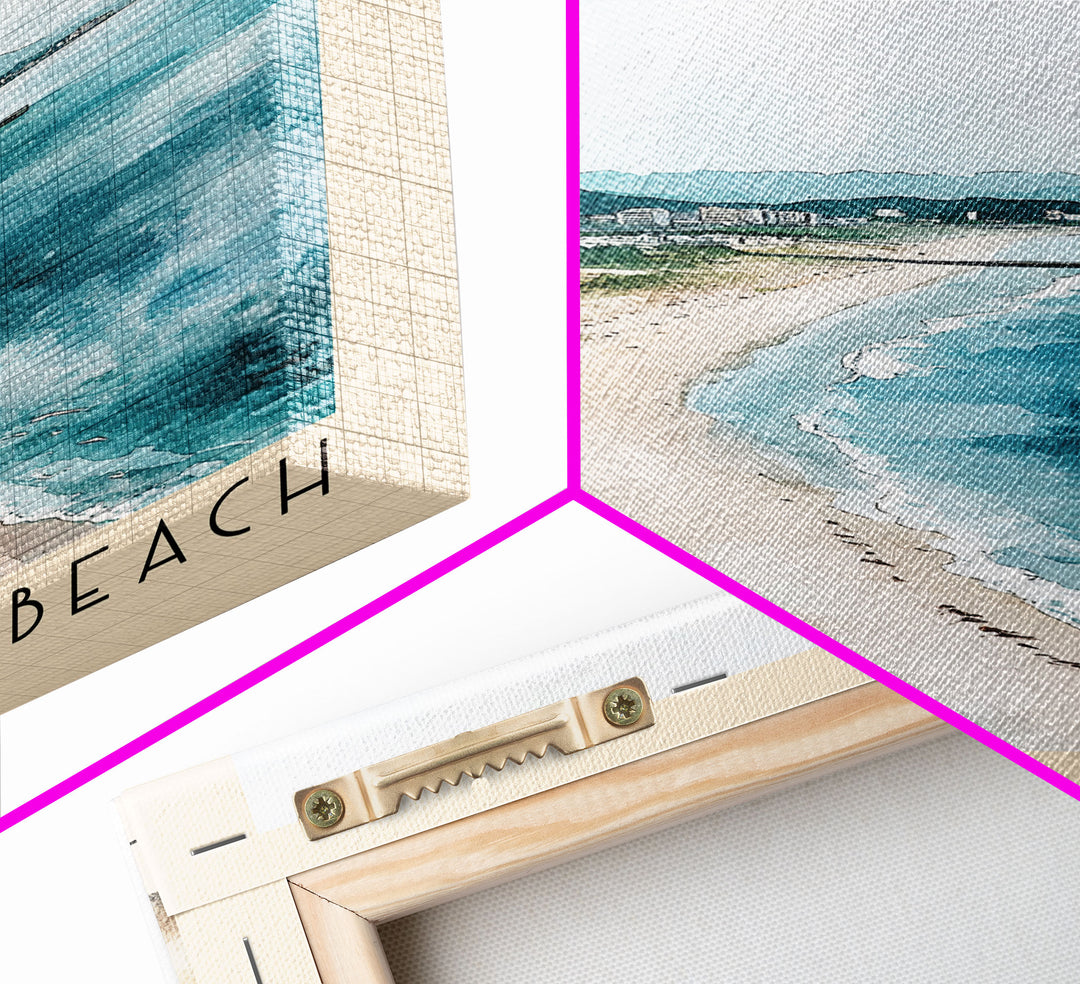 Jodogahama Beach, Japan Watercolor Print, Vacation Gift, Japan Wall Art, Beach Painting, Beach Decor, Beach Or Lakehouse Art