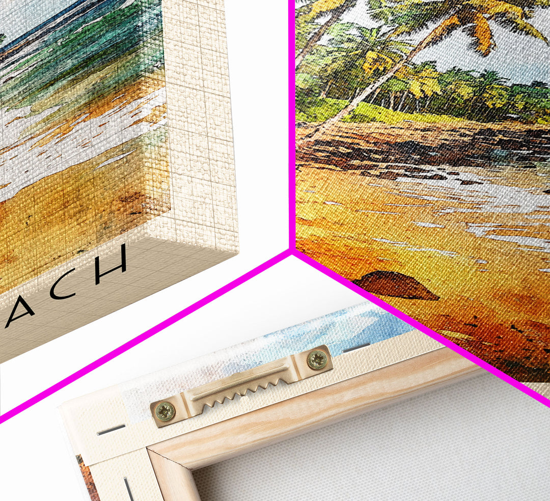 Jungle Beach, Sri Lanka Watercolor Print, Vacation Gift, Sri Lanka Wall Art, Vacation Wall Art, Vacatation Memories, Beach Decor, Beach Or Lakehouse Art