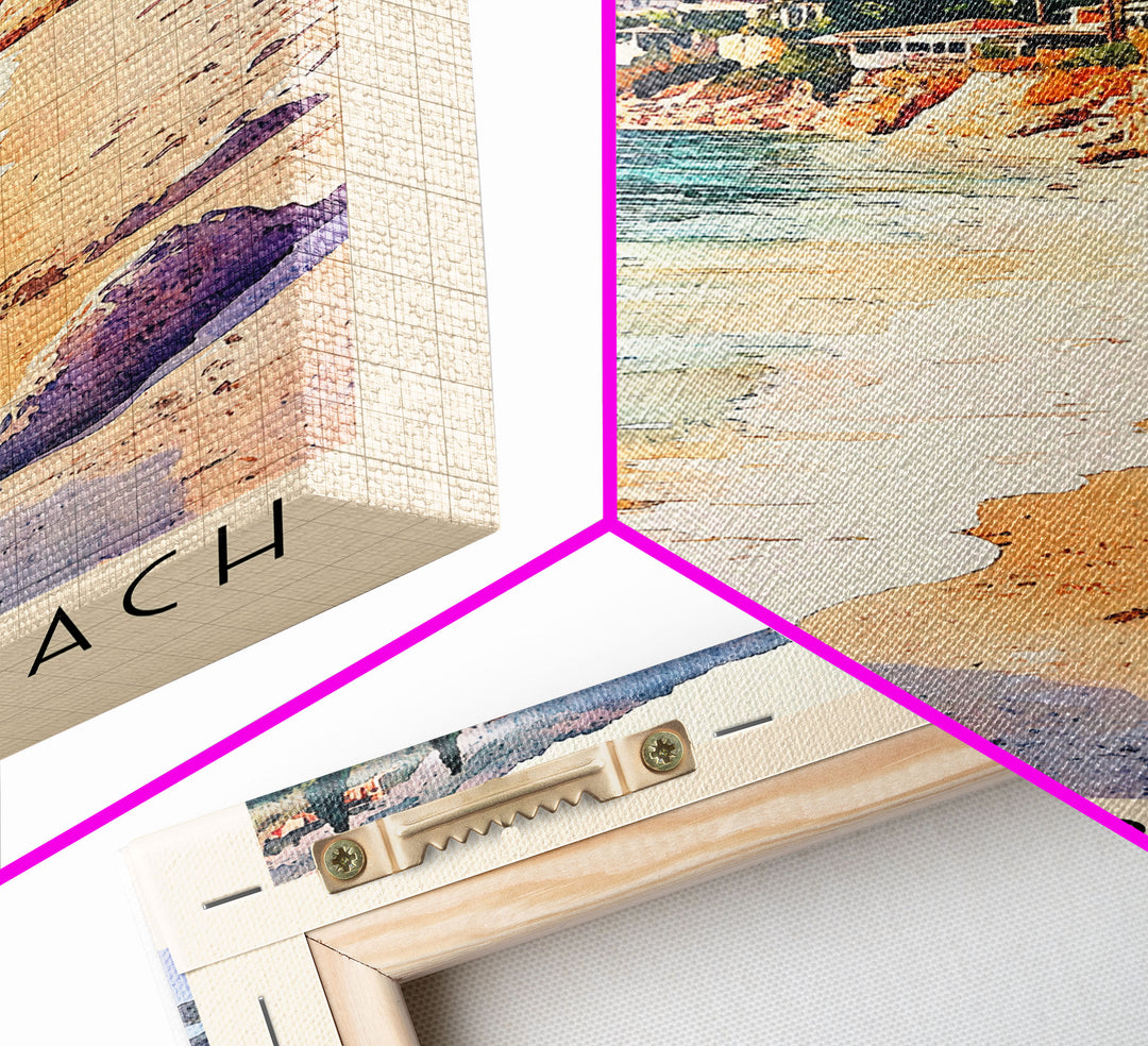 Kalkan Beach, Turkey Watercolor Print, Vacation Gift, Turkey Wall Art, Beach Painting, Beach Decor, Beach Or Lakehouse Art