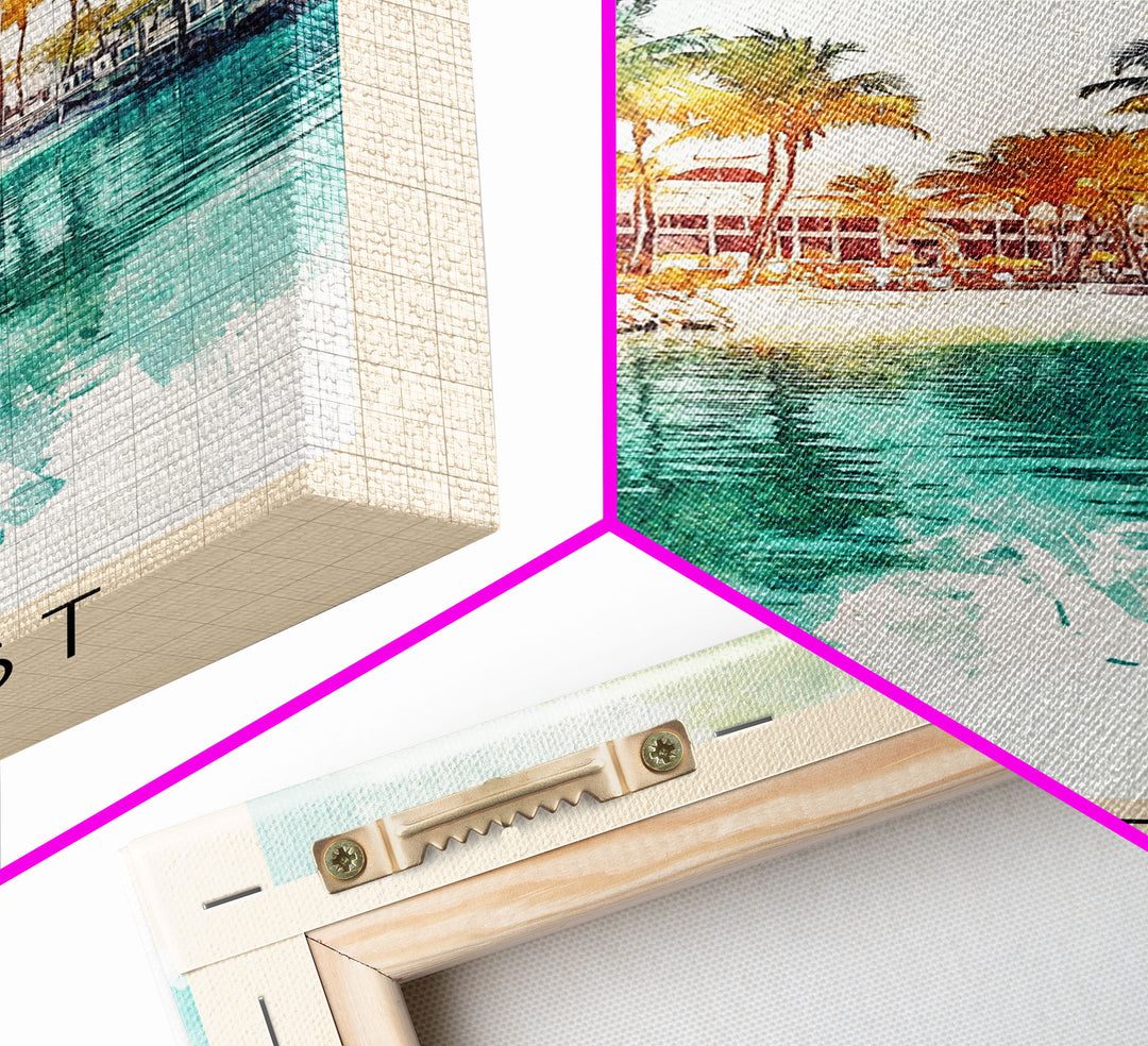 Key West, Florida Watercolor Beach Print, Vacation Gift, Florida Wall Art, Beach Painting, Beach Decor, Beach Painting