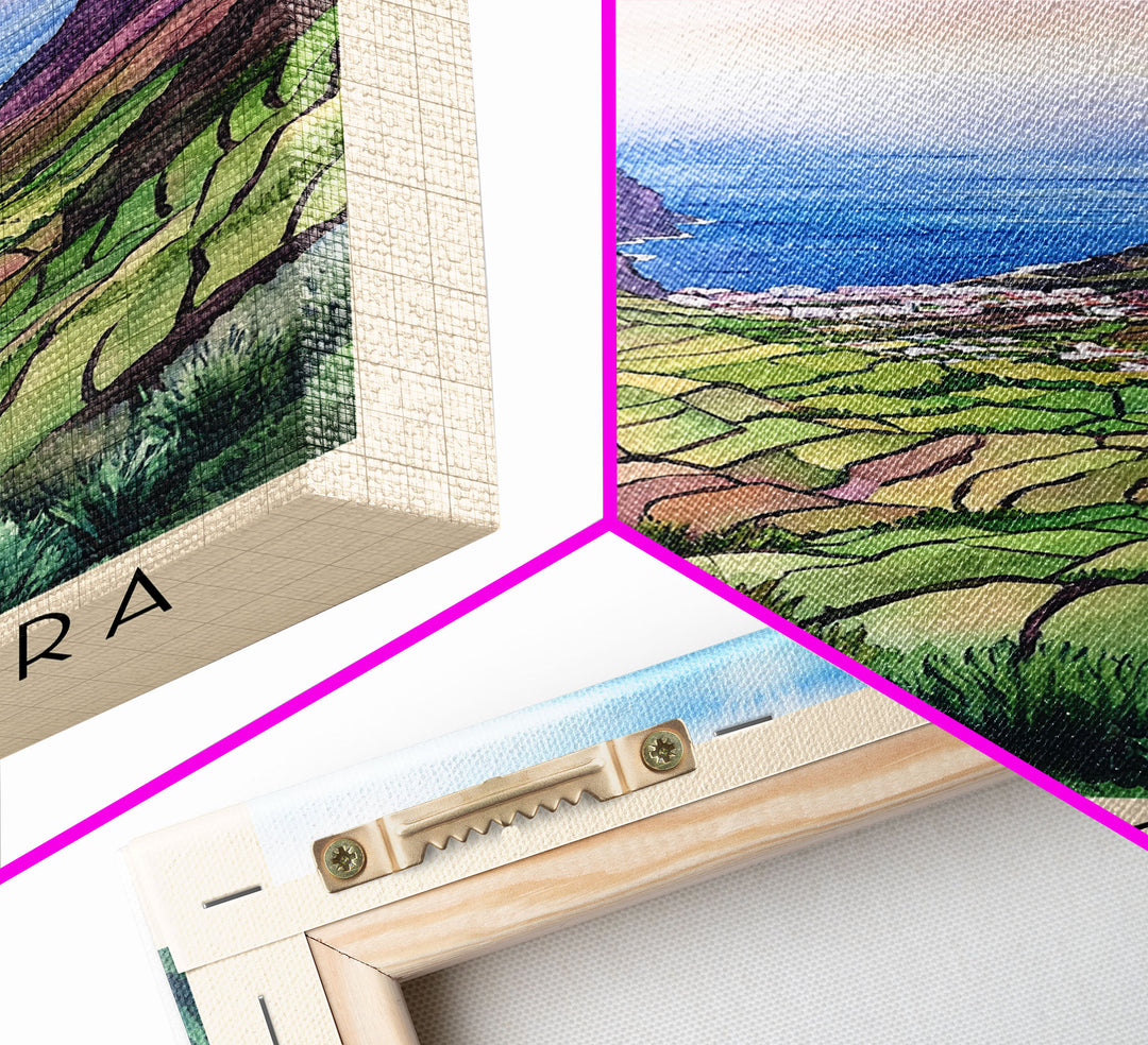 La Gomera, Spain Watercolor Print, Vacation Gift, Spain Wall Art, Vacation Wall Art, Vacatation Memories, Beach Decor, Beach Or Lakehouse Art