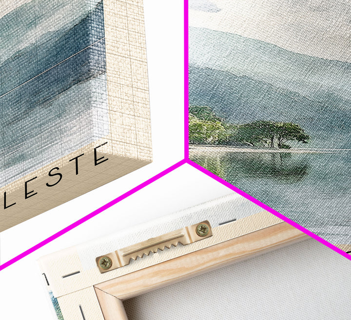 Lagoinha do Leste, Brazil Watercolor Beach Print, Vacation Gift, Brazil Wall Art, Beach Painting, Beach Decor, Beach Painting