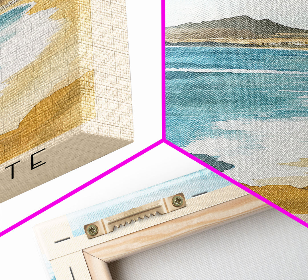 Lanzarote, Spain Watercolor Print, Vacation Gift, Spain Wall Art, Vacation Wall Art, Vacatation Memories, Beach Decor, Beach Or Lakehouse Art