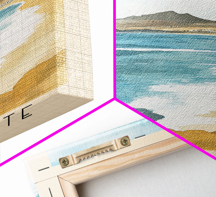 Lanzarote, Spain Watercolor Print, Vacation Gift, Spain Wall Art, Vacation Wall Art, Vacatation Memories, Beach Decor, Beach Or Lakehouse Art