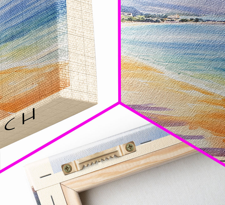 Lara Beach, Turkey Watercolor Print, Vacation Gift, Turkey Wall Art, Beach Painting, Beach Decor, Beach Or Lakehouse Art