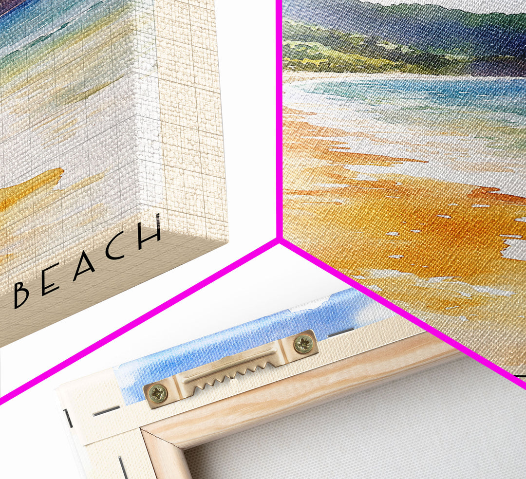 Lopes Mendes Beach, Brazil Watercolor Print, Vacation Gift, Brazil Wall Art, Beach Painting, Beach Decor, Beach Or Lakehouse Art