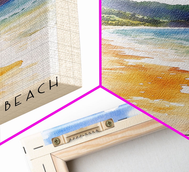 Lopes Mendes Beach, Brazil Watercolor Print, Vacation Gift, Brazil Wall Art, Beach Painting, Beach Decor, Beach Or Lakehouse Art