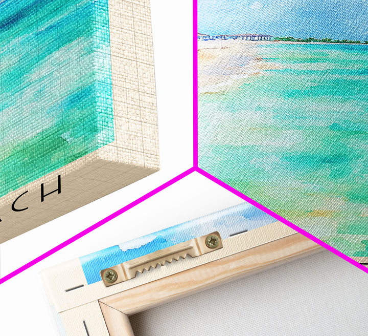Love Beach, Bahamas Watercolor Print, Vacation Gift, Bahamas Wall Art, Vacation Wall Art, Vacatation Memories, Beach Decor, Beach Or Lakehouse Art
