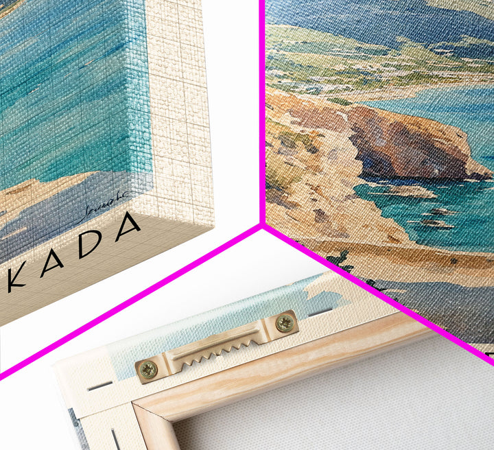 Léucade/Lefkada, Greece Watercolor Print, Vacation Gift, Greece Wall Art, Beach Painting, Beach Decor, Beach Or Lakehouse Art