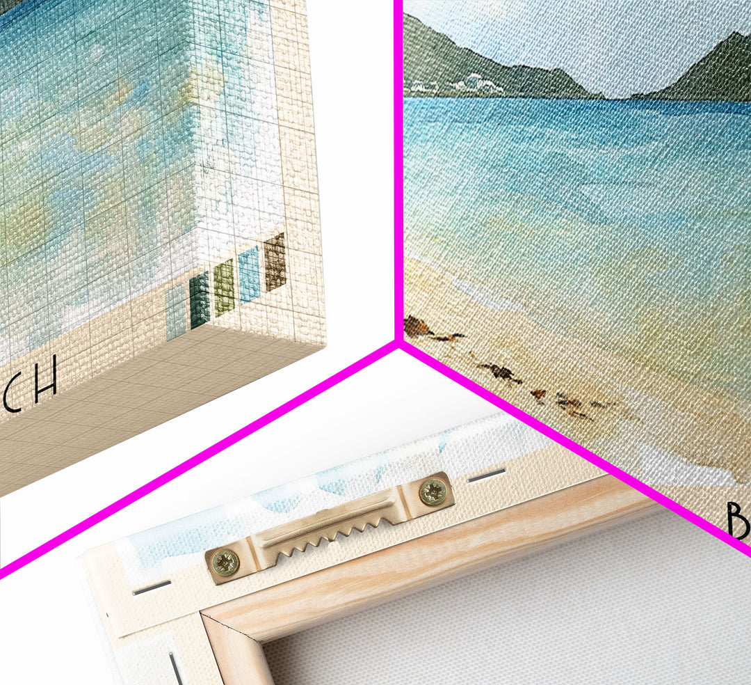 Maho Bay Beach, US Virgin islands Watercolor Print, Vacation Gift, US Virgin islands Wall Art, Beach Painting, Beach Decor, Beach Or Lakehouse Art