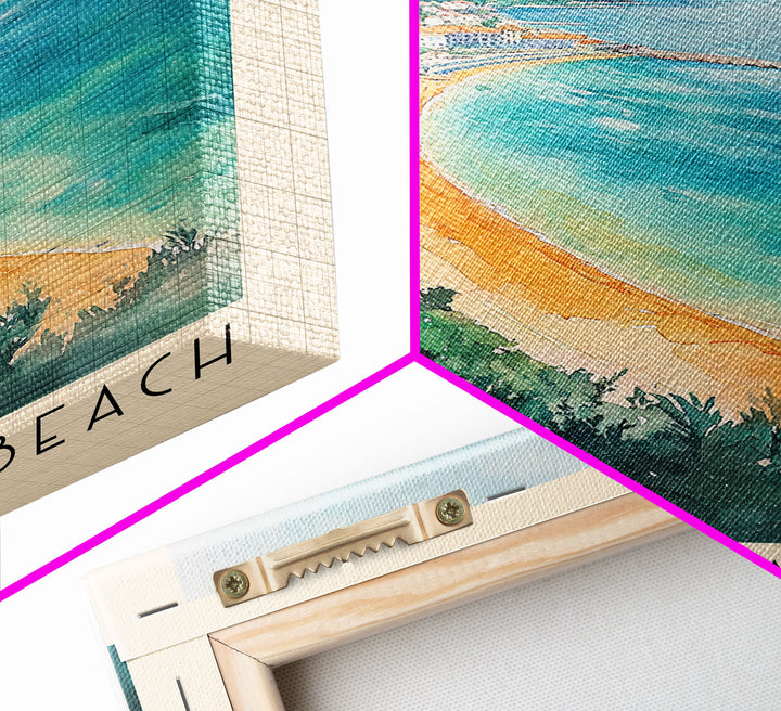 Mala Plaža Beach, Montenegro Watercolor Print, Vacation Gift, Montenegro Wall Art, Vacation Wall Art, Vacatation Memories, Beach Decor, Beach Or Lakehouse Art