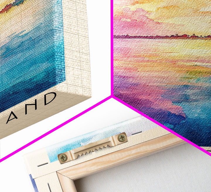 Marco Island, Florida Watercolor Print, Vacation Gift, Florida Wall Art, Beach Painting, Beach Decor, Beach Or Lakehouse Art