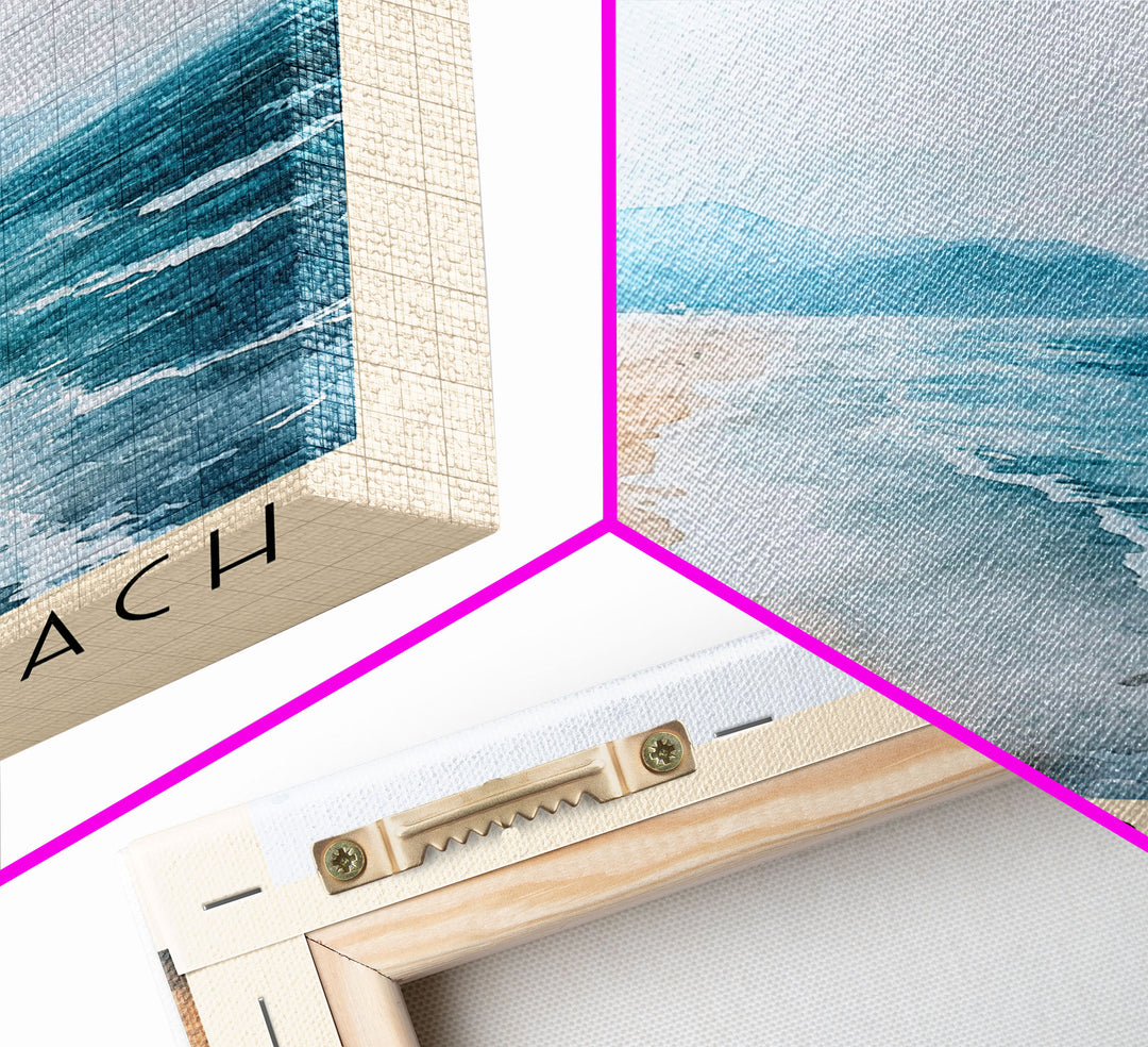 Marina Beach, India Watercolor Print, Vacation Gift, India Wall Art, Vacation Wall Art, Vacatation Memories, Beach Decor, Beach Or Lakehouse Art