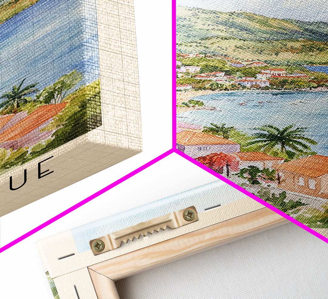Martinique, France Watercolor Print, Vacation Gift, France Wall Art, Vacation Wall Art, Vacatation Memories, Beach Decor, Beach Or Lakehouse Art