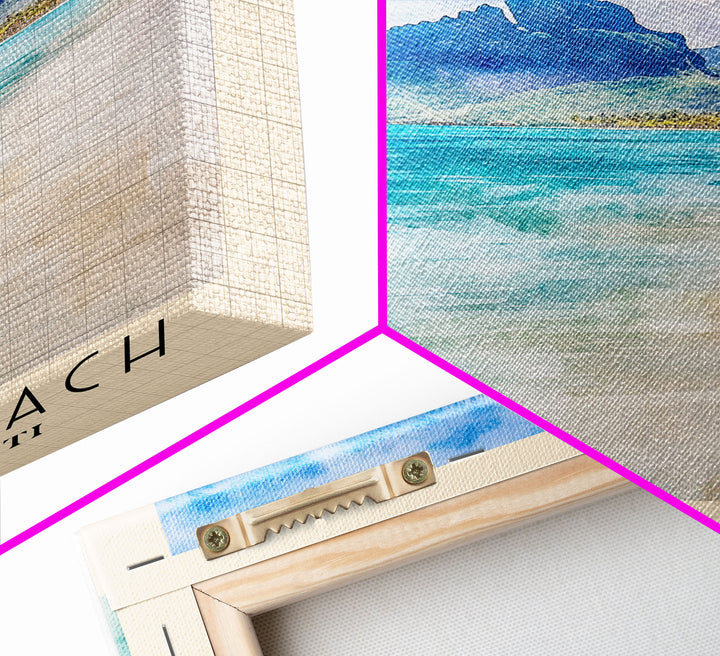 Matira Beach, Bora Bora, Tahiti Watercolor Beach Print, Vacation Gift, Bora Bora, Tahiti Wall Art, Beach Painting, Beach Decor, Beach Painting
