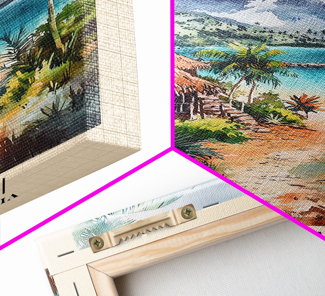 Maupiti, French Polynesia Watercolor Print, Vacation Gift, French Polynesia Wall Art, Vacation Wall Art, Vacatation Memories, Beach Decor, Beach Or Lakehouse Art