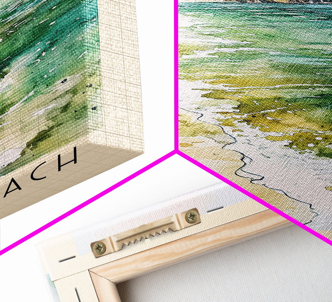 Minori Beach, Italy Watercolor Beach Print, Vacation Gift, Italy Wall Art, Beach Painting, Beach Decor, Beach Painting