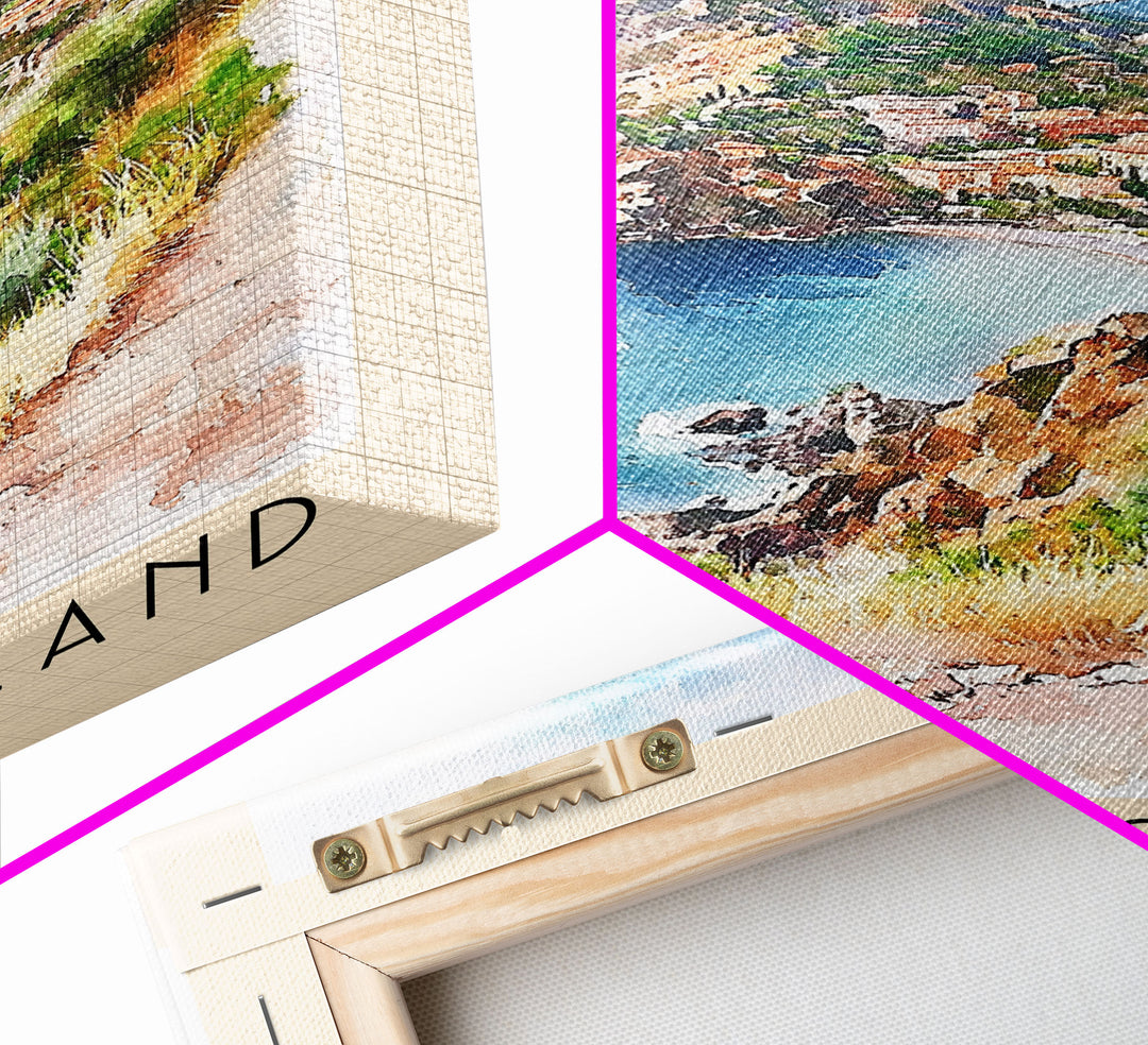 Mount island, Italy Watercolor Print, Vacation Gift, Italy Wall Art, Vacation Wall Art, Vacatation Memories, Beach Decor, Beach Or Lakehouse Art