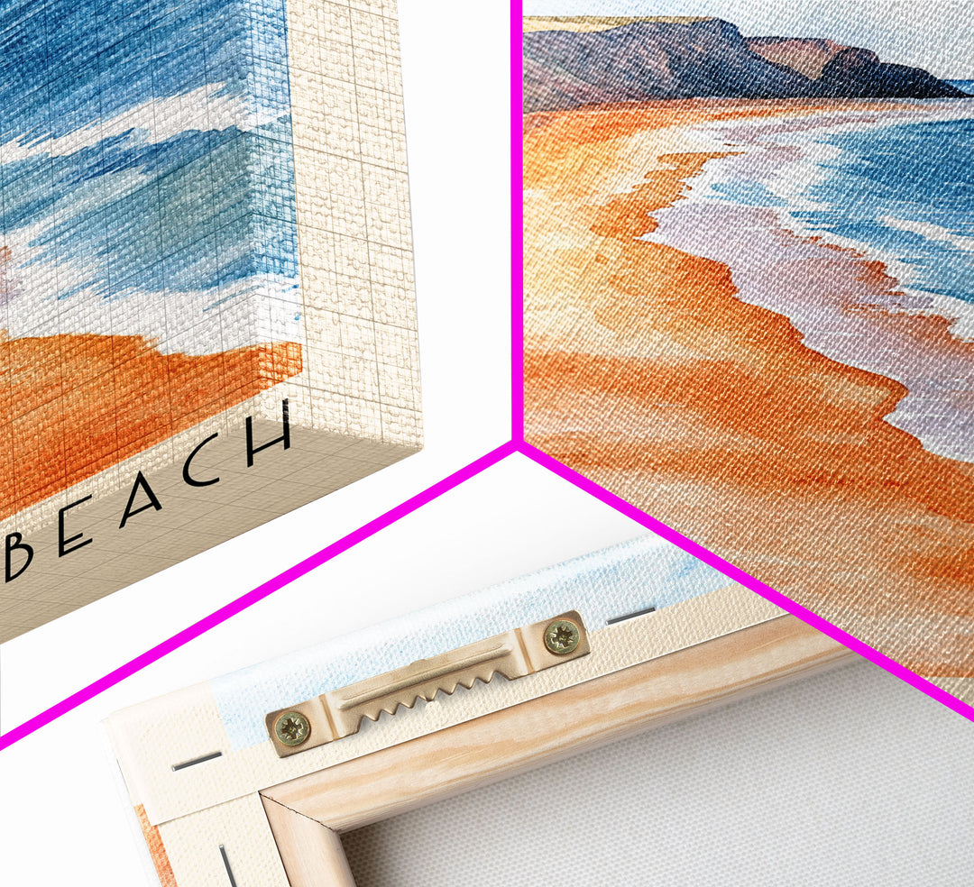 Nautholsvik Beach, Iceland Watercolor Print, Vacation Gift, Iceland Wall Art, Vacation Wall Art, Vacatation Memories, Beach Decor, Beach Or Lakehouse Art