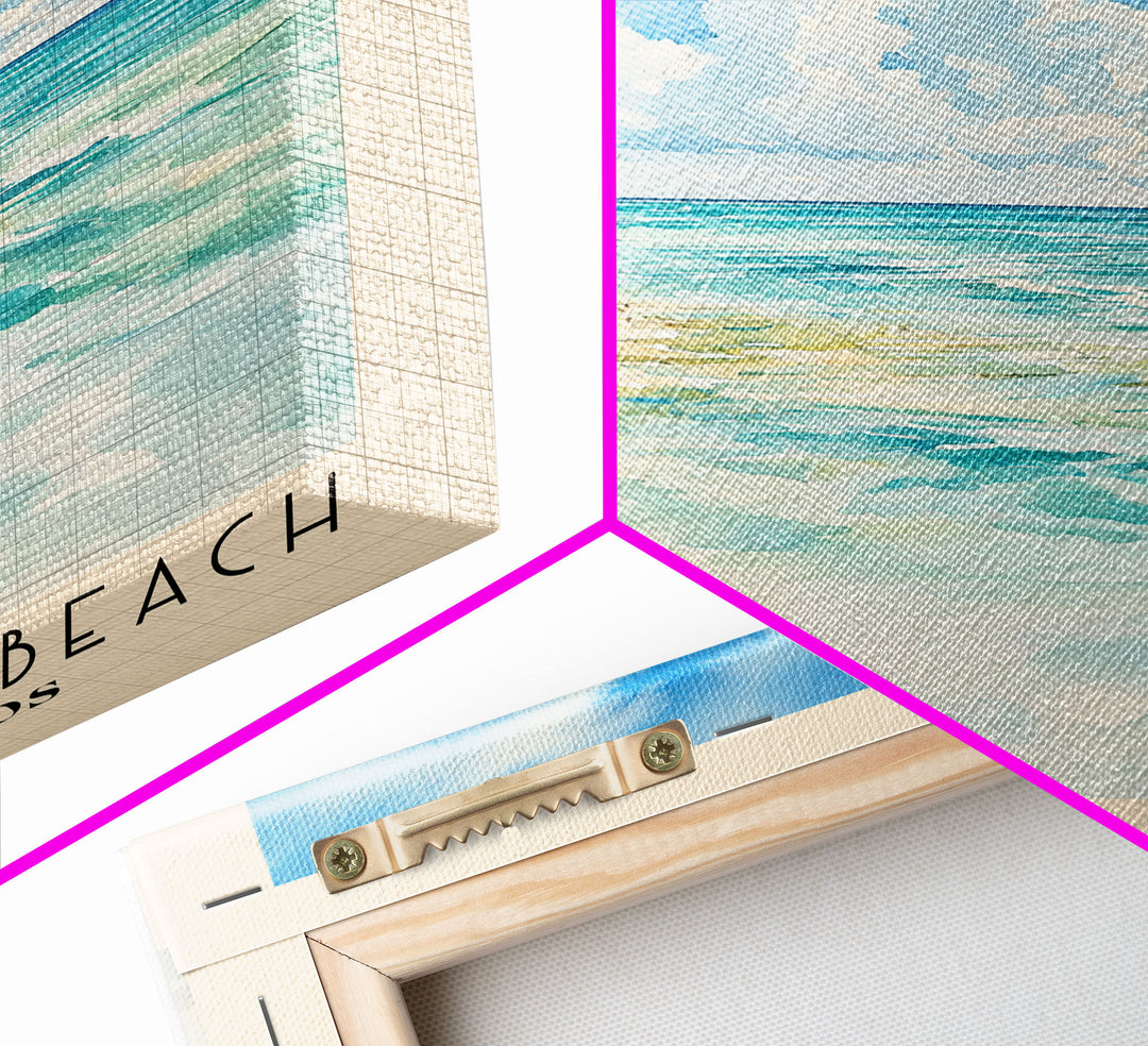 North Creek Beach, Turks and Caicos Watercolor Print, Vacation Gift, Turks and Caicos Wall Art, Beach Painting, Beach Decor, Beach Or Lakehouse Art