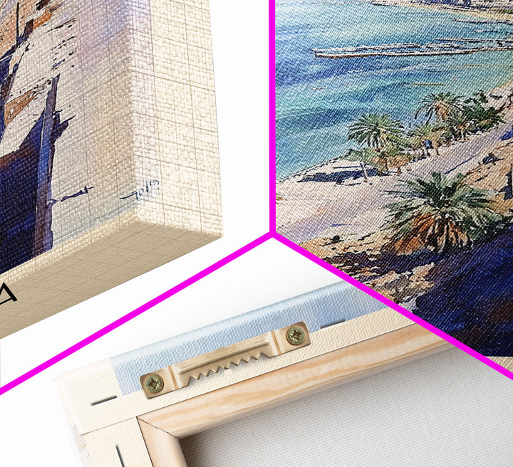 Nuweiba, Egypt Watercolor Print, Vacation Gift, Egypt Wall Art, Vacation Wall Art, Vacatation Memories, Beach Decor, Beach Or Lakehouse Art