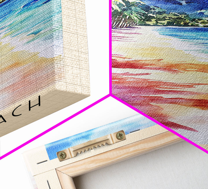 Ootu Beach, Cook Islands Watercolor Print, Vacation Gift, Cook Islands Wall Art, Vacation Wall Art, Vacatation Memories, Beach Decor, Beach Or Lakehouse Art
