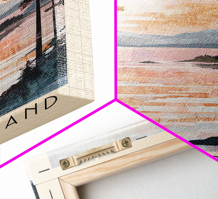 Orcas Island, Washington Watercolor Print, Vacation Gift, Washington Wall Art, Beach Painting, Beach Decor, Beach Or Lakehouse Art