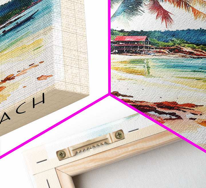 Otres Beach, Cambodia Watercolor Print, Vacation Gift, Cambodia Wall Art, Vacation Wall Art, Vacatation Memories, Beach Decor, Beach Or Lakehouse Art