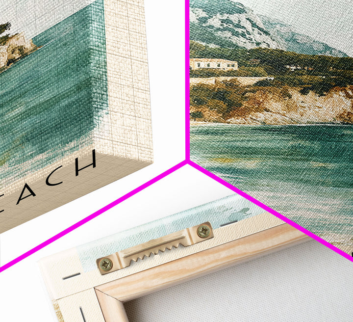 Paloma Beach, France Watercolor Print, Vacation Gift, France Wall Art, Vacation Wall Art, Vacatation Memories, Beach Decor, Beach Or Lakehouse Art