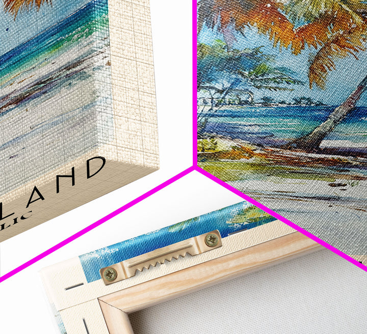 Paradise Island, Dominican Republic Watercolor Print, Vacation Gift, Dominican Republic Wall Art, Beach Painting, Beach Decor, Beach Or Lakehouse Art