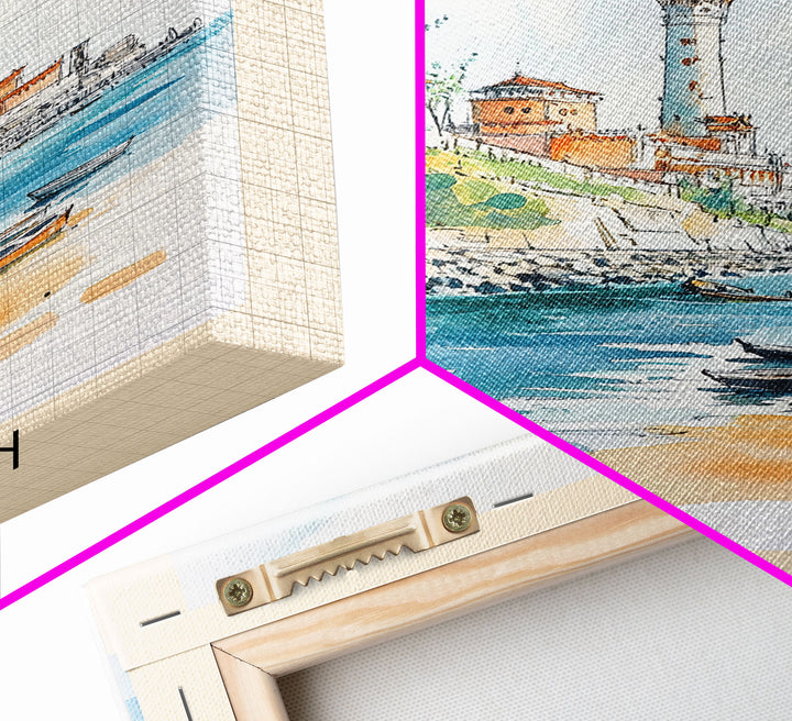 Pingtan, China Watercolor Print, Vacation Gift, China Wall Art, Beach Painting, Beach Decor, Beach Or Lakehouse Art