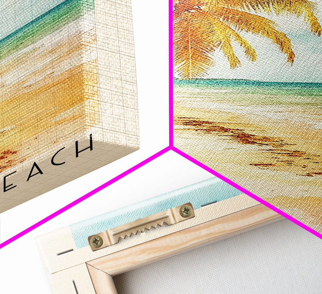 Placencia Beach, Belize Watercolor Print, Vacation Gift, Belize Wall Art, Beach Painting, Beach Decor, Beach Or Lakehouse Art