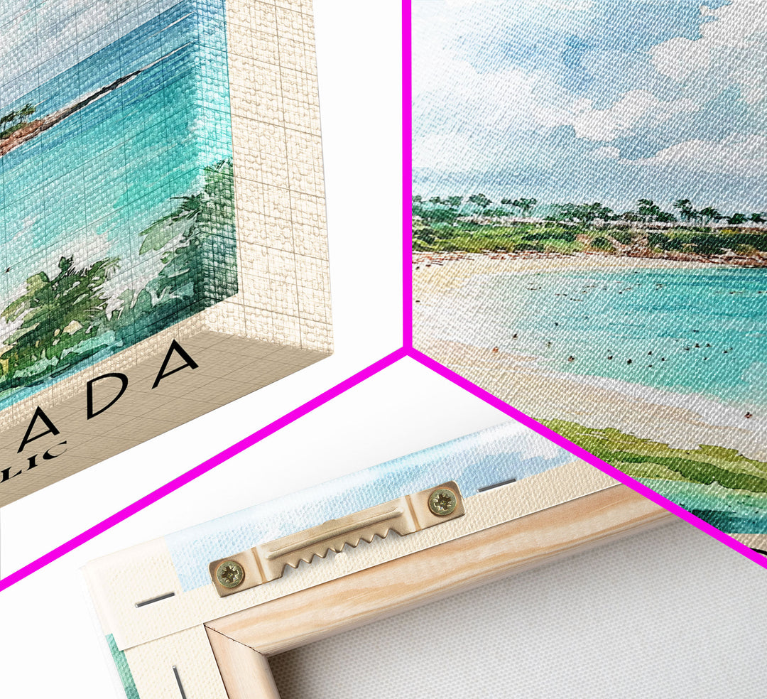 Playa Dorada, Dominican Republic Watercolor Print, Vacation Gift, Dominican Republic Wall Art, Beach Painting, Beach Decor, Beach Or Lakehouse Art