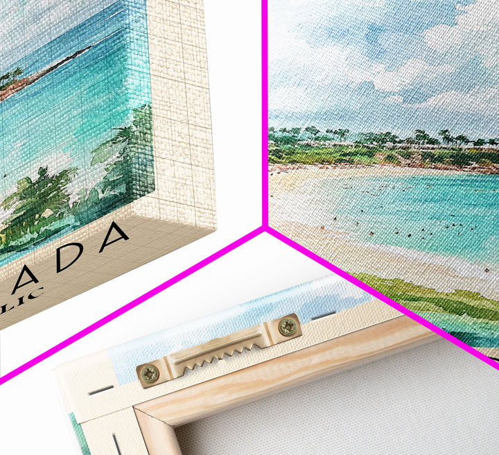 Playa Dorada, Dominican Republic Watercolor Print, Vacation Gift, Dominican Republic Wall Art, Beach Painting, Beach Decor, Beach Or Lakehouse Art