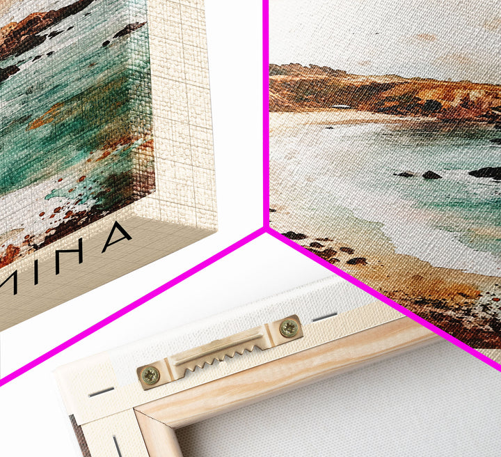 Playa La Mina, Peru Watercolor Print, Vacation Gift, Peru Wall Art, Beach Painting, Beach Decor, Beach Or Lakehouse Art