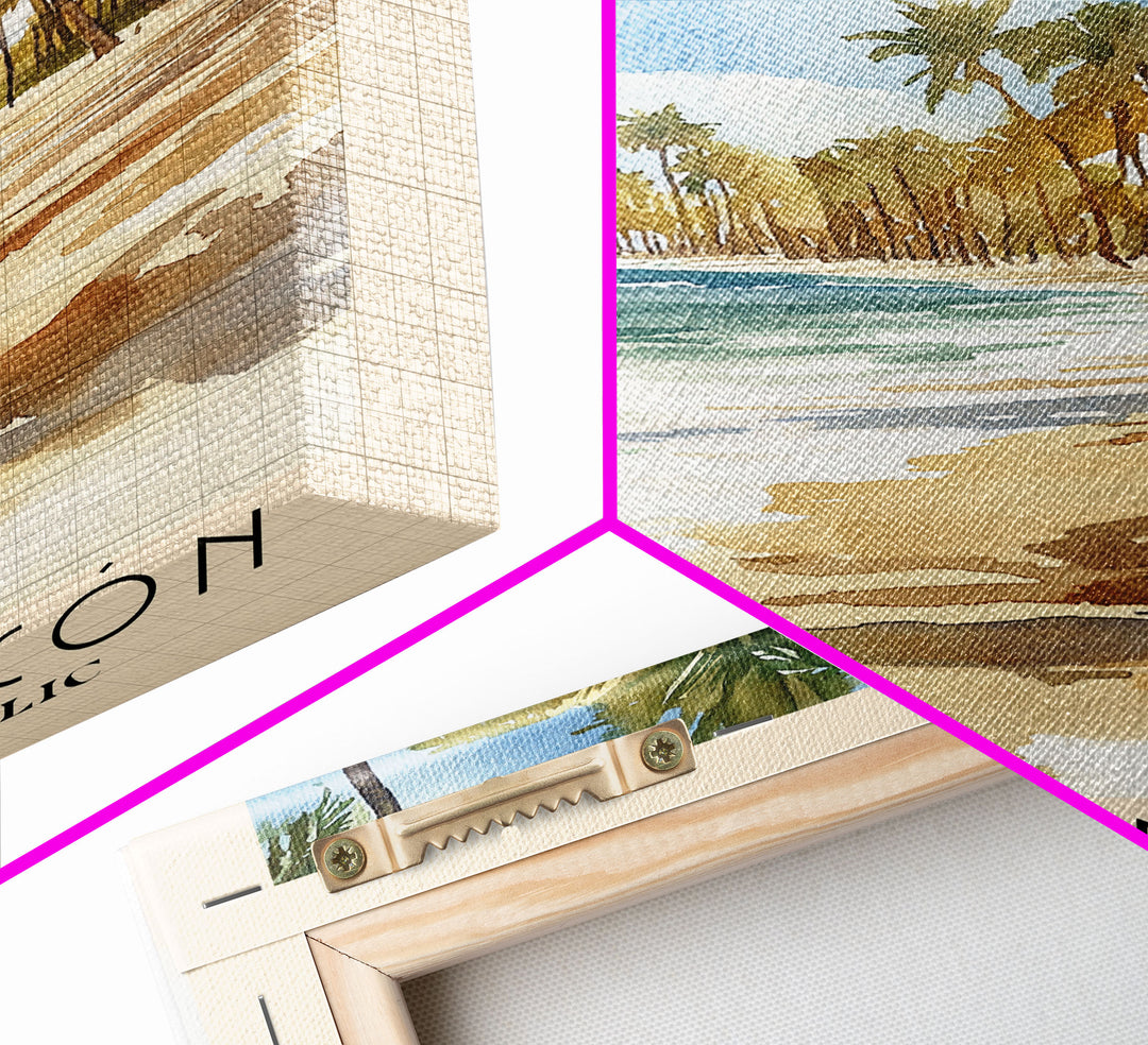 Playa Rincón, Dominican Republic Watercolor Print, Vacation Gift, Dominican Republic Wall Art, Vacation Wall Art, Vacatation Memories, Beach Decor, Beach Or Lakehouse Art