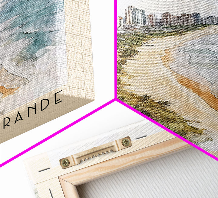 Playa de Bocagrande, Colombia Watercolor Print, Vacation Gift, Colombia Wall Art, Beach Painting, Beach Decor, Beach Or Lakehouse Art