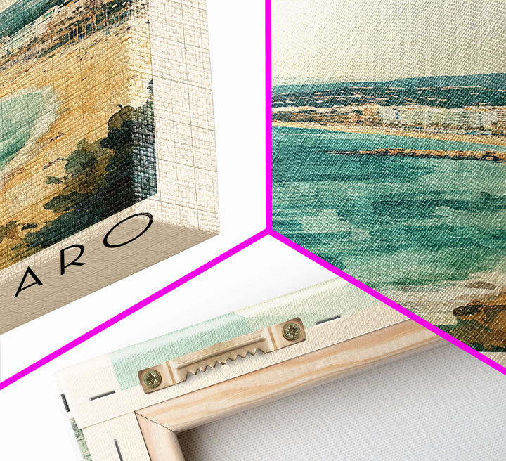 Playa de Maro, Spain Watercolor Print, Vacation Gift, Spain Wall Art, Vacation Wall Art, Vacatation Memories, Beach Decor, Beach Or Lakehouse Art
