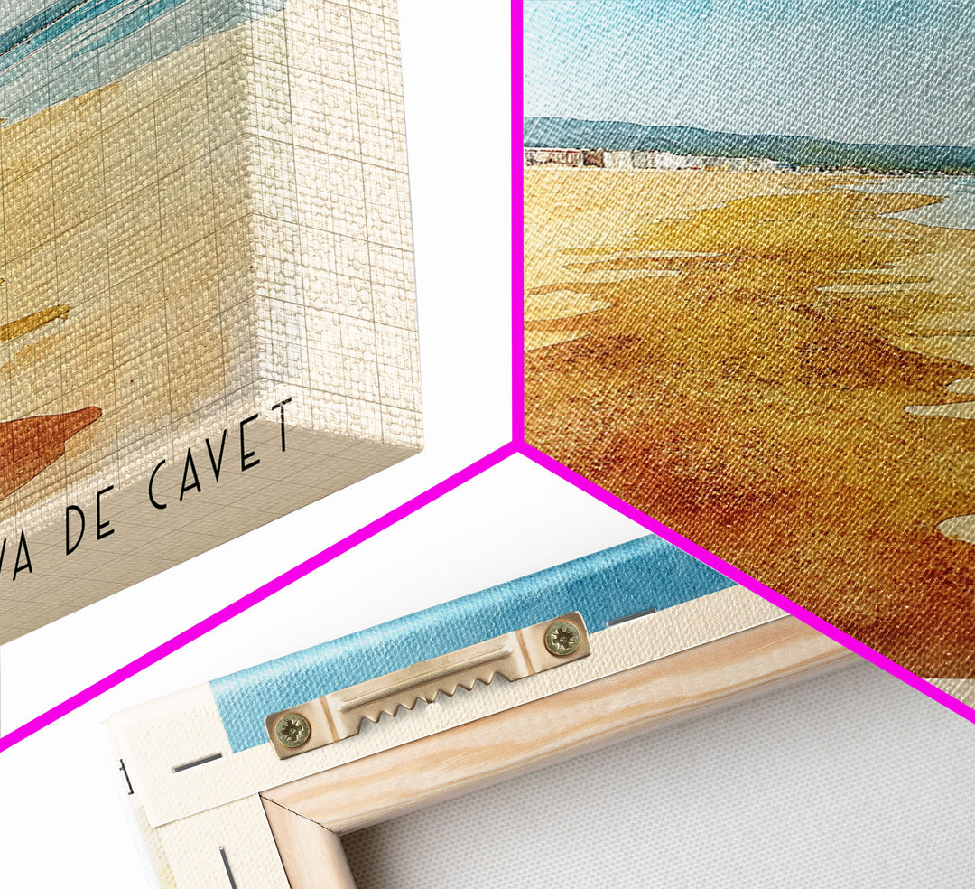 Playa del Regueral and Playa de Cavet, Spain Watercolor Print, Vacation Gift, Spain Wall Art, Vacation Wall Art, Vacatation Memories, Beach Decor, Beach Or Lakehouse Art
