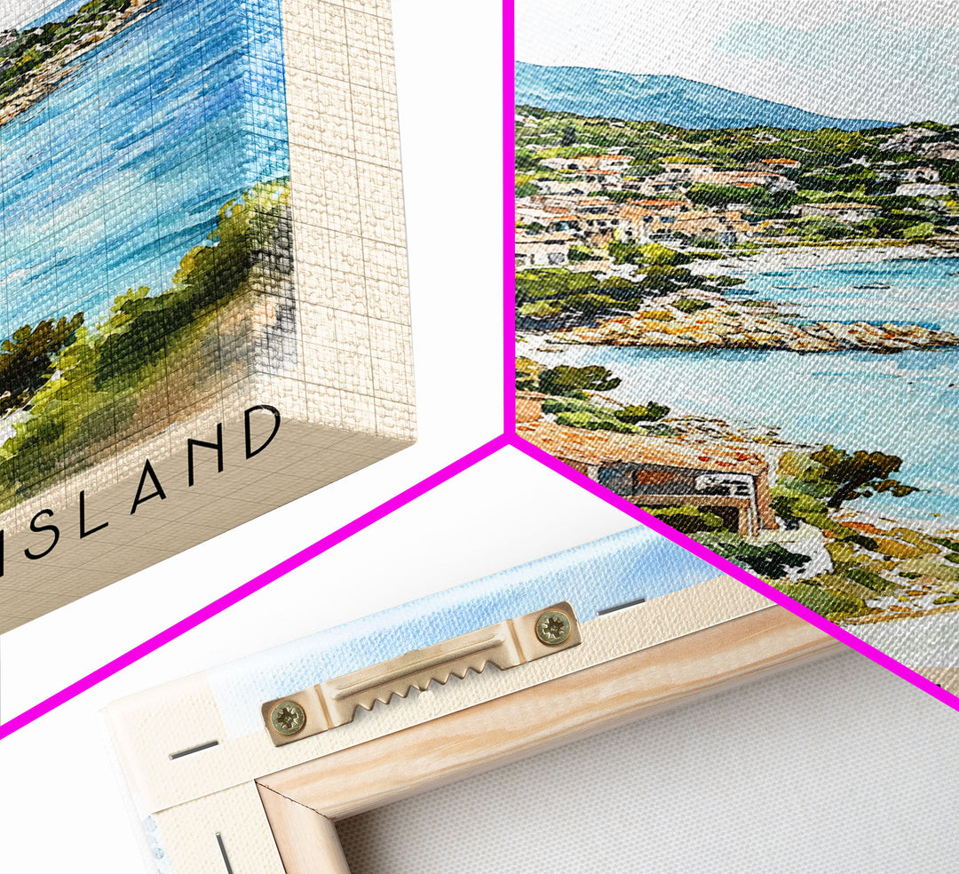 Porquerolles Island, France Watercolor Print, Vacation Gift, France Wall Art, Vacation Wall Art, Vacatation Memories, Beach Decor, Beach Or Lakehouse Art