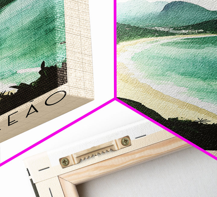 Praia do Leão, Brazil Watercolor Print, Vacation Gift, Brazil Wall Art, Beach Painting, Beach Decor, Beach Or Lakehouse Art