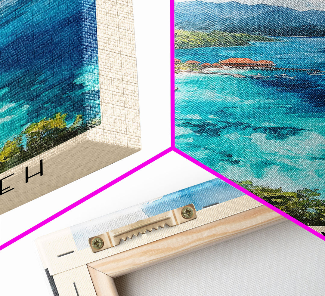 Pulau Weh, Indonesia Watercolor Print, Vacation Gift, Indonesia Wall Art, Vacation Wall Art, Vacatation Memories, Beach Decor, Beach Or Lakehouse Art