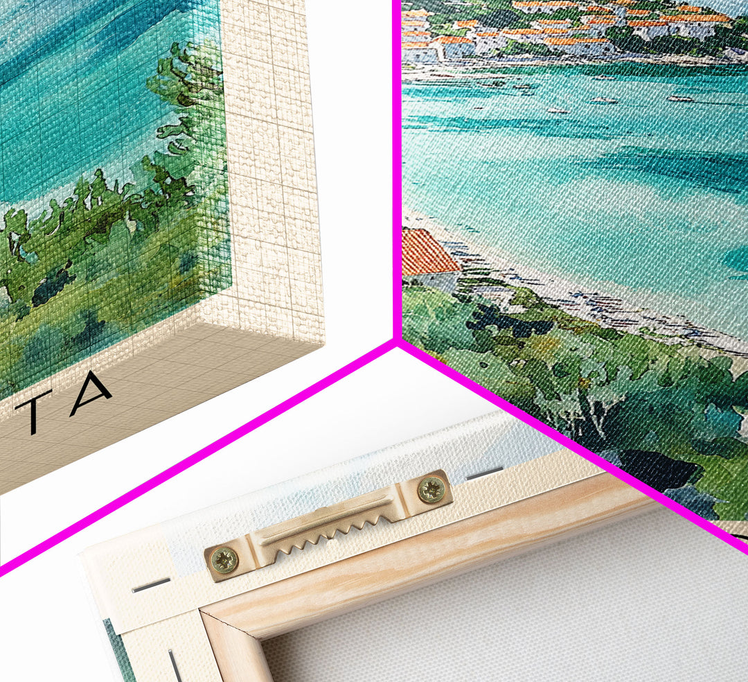 Punta Rata, Croatia Watercolor Print, Vacation Gift, Croatia Wall Art, Vacation Wall Art, Vacatation Memories, Beach Decor, Beach Or Lakehouse Art