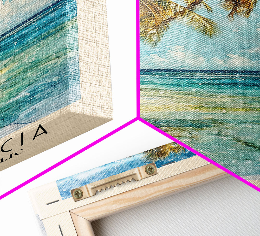 Punta Rucia, Dominican Republic Watercolor Print, Vacation Gift, Dominican Republic Wall Art, Beach Painting, Beach Decor, Beach Or Lakehouse Art