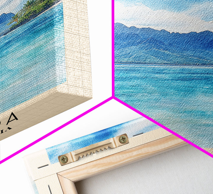 Rangiroa, French Polynesia Watercolor Print, Vacation Gift, French Polynesia Wall Art, Beach Painting, Beach Decor, Beach Or Lakehouse Art